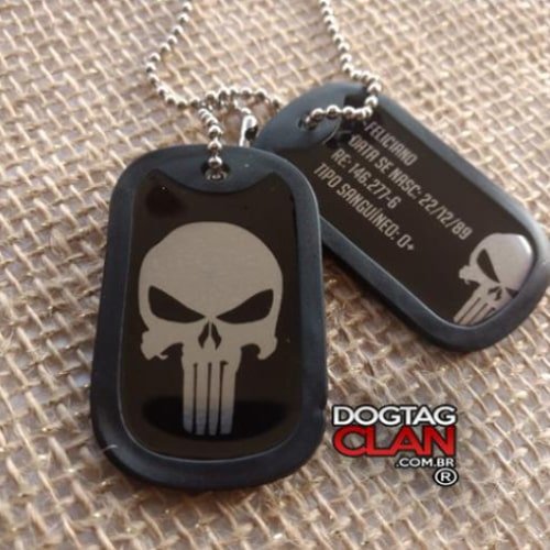 Dog Tag Justiceiro Simples-1
