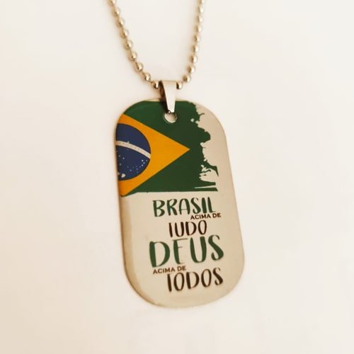 Dog Tag Brasil Acima de Tudo-2