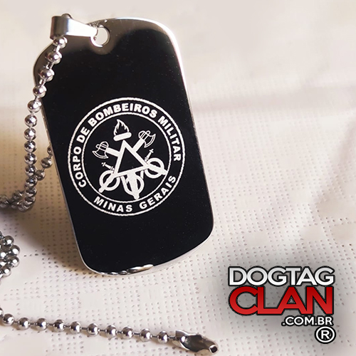 Dog tag bombeiro Minhas Gerais