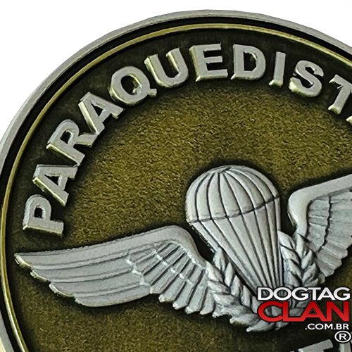 Challenge Coin Paraquedista Militar Pqdt Boina Bute E Brevê-1