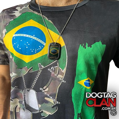 Camisa Militar Dog tag Brasil-1