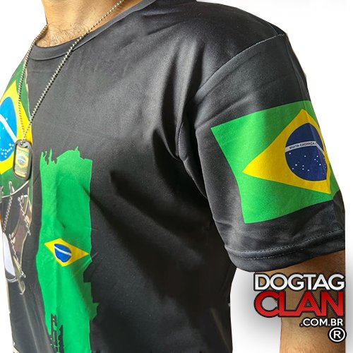 Camisa Militar Dog tag Brasil-3
