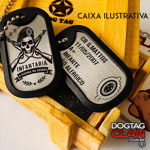 Dog Tag infantaria a rainha das armas