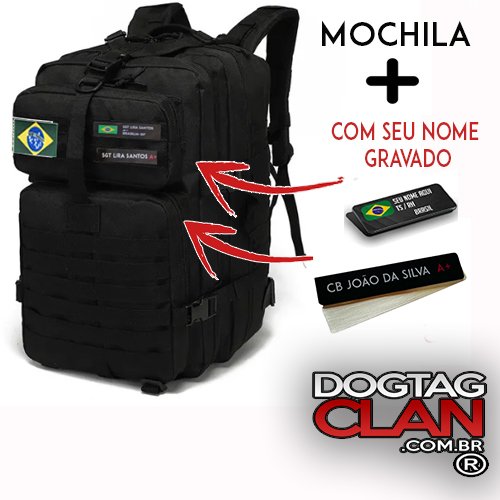 Mochila Militar Tática Pack Dogtagclan