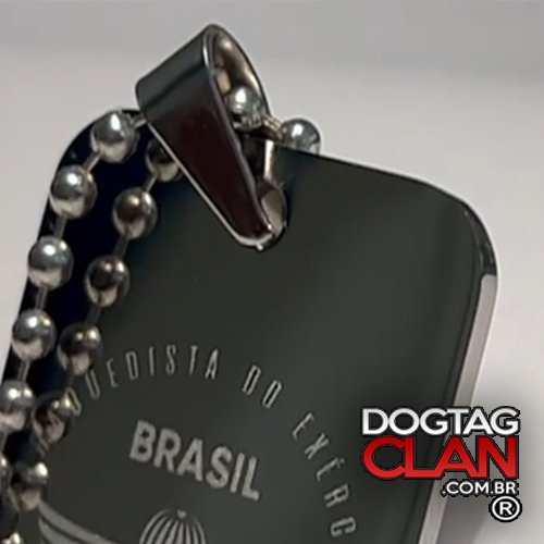 Dog Tag Retangular Premium gravação ponta de diamante-2