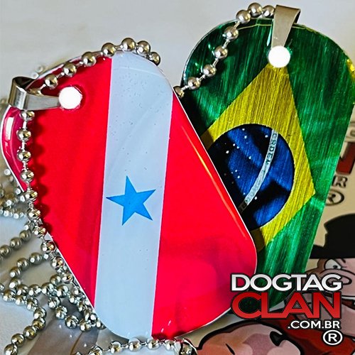 Dog Tag Colar Bandeira do Pará