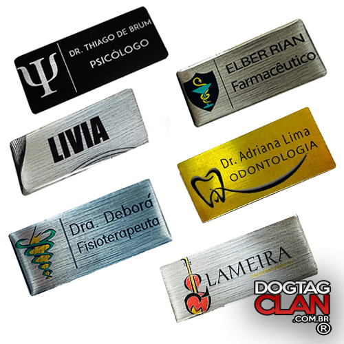 Kit 10 Broches Crachá Aço Inox Personalizado