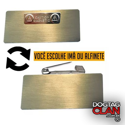 Kit 10 Broches Crachá Aço Inox Personalizado-1