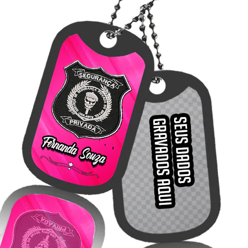 Dog Tag Feminina para Segurança Privada e Vigilantes