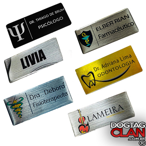 Crachás Personalizados para Hotéis em Aço Inox-2