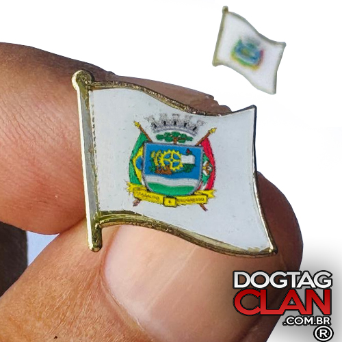 Pin de Lapela Bandeira de Santa Catarina - Rio Negrinho | Broche para Terno e Camisas-2