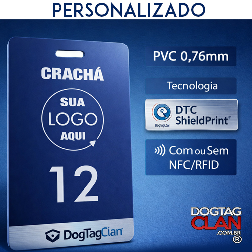 Crachá de identificação personalizado