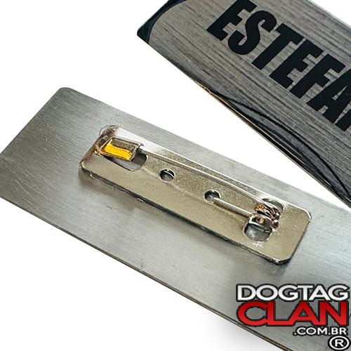 Kit 10 Crachás Broche em Aço Inox com Alfinete Níquel Personalizados com Nome ou Logo-2