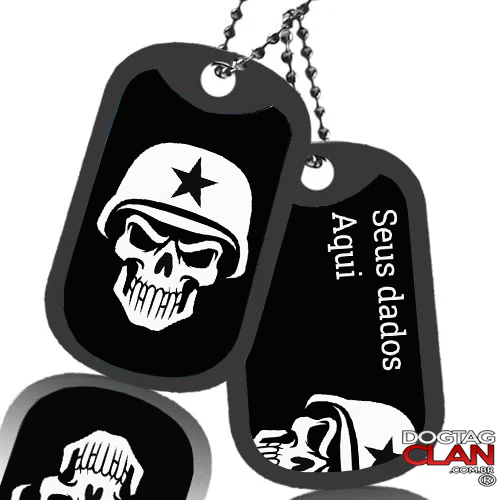 Dog Tag Caveira Tática da DogTagClan