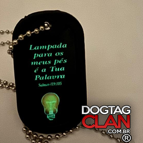 Dog Tag Lâmpada Para os Meus Pés Brilha no Escuro-Fé Que Ilumina-1