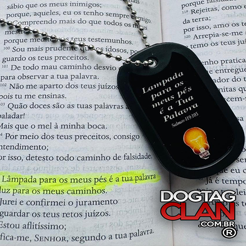 Dog Tag Lâmpada Para os Meus Pés Brilha no Escuro-Fé Que Ilumina-2
