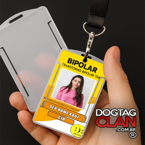 Crachá Transtorno Bipolar TAB – identificação dados e QR Colde-1