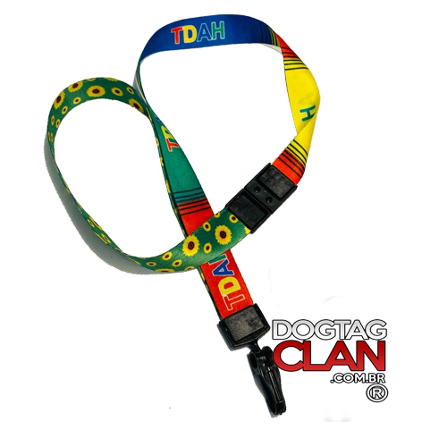 Cordão Premium TDAH + Girassol com Trava Anti-Sufocamento