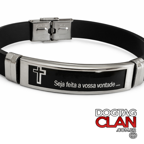 Pulseira Seja Feita a Vossa Vontade – Pai Nosso em Aço Inox-2