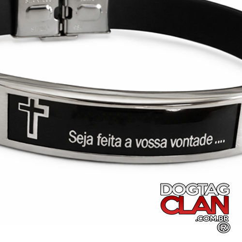 Pulseira Seja Feita a Vossa Vontade – Pai Nosso em Aço Inox