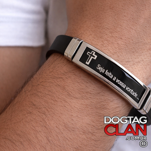 Pulseira Seja Feita a Vossa Vontade – Pai Nosso em Aço Inox-1