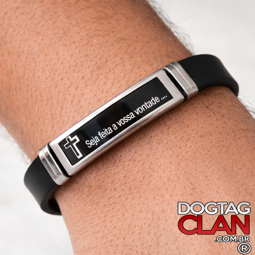 Pulseira Seja Feita a Vossa Vontade – Pai Nosso em Aço Inox-3