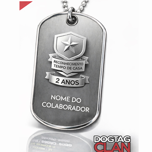 Dog Tag Reconhecimento por Tempo de Casa – Aço Inox Personalizada-2