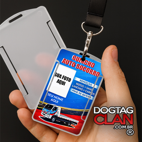 Crachá Profissional com QR Code Pix – Guincho, Uber e Taxista-1