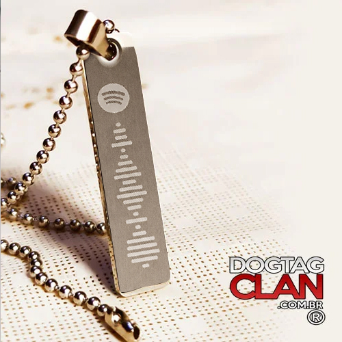 Pingente Spotify Code Personalizado em Aço Inox – Sua Música Sempre com Você-1
