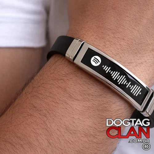 Pulseira Spotify Code Personalizada em Aço Inox – Sua Música Eternizada
