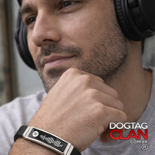 Pulseira Spotify Code Personalizada em Aço Inox – Sua Música Eternizada-1