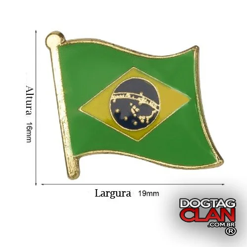 Pin Lapela Bandeira do Brasil em Metal – Broche Patriótico