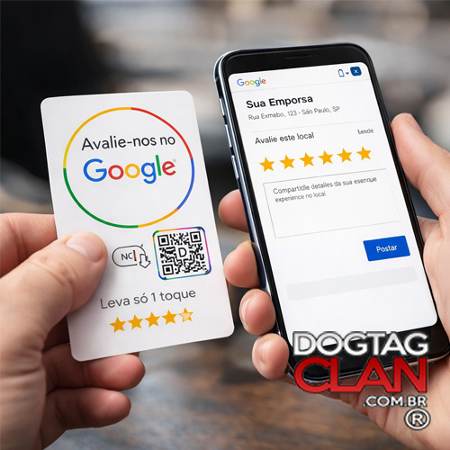 Cartão Avaliação Google com NFC e QR Code – Aumente suas Avaliações-1
