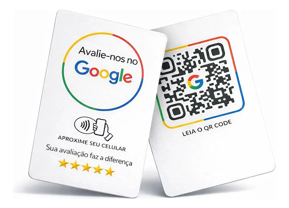 Cartão Avaliação Google com NFC e QR Code – Aumente suas Avaliações-2