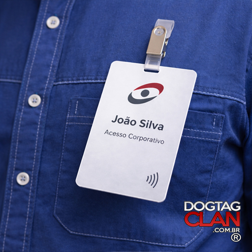 Crachá NFC/RFID Personalizado em PVC 0,76mm para Controle de Acesso-1