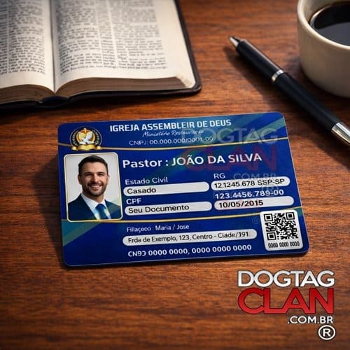 Cartão de Membro em PVC Personalizado com Foto e QR Code – Igreja e Associação-1