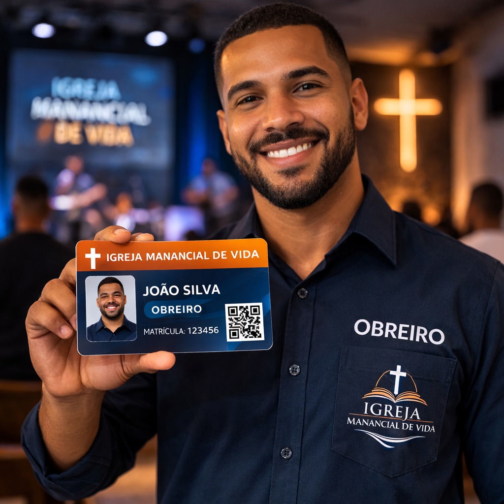 Cartão de Membro em PVC Personalizado com Foto e QR Code – Igreja e Associação-1