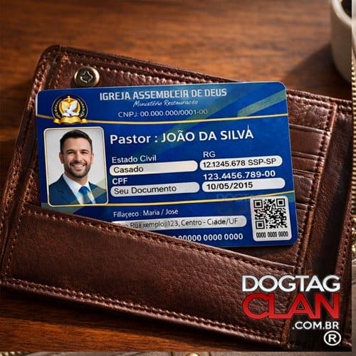Cartão de Membro em PVC Personalizado com Foto e QR Code – Igreja e Associação-3