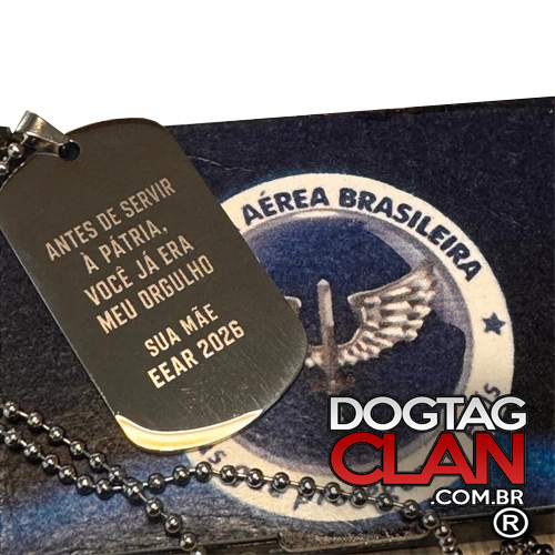 Dog Tag de Formatura Militar com Caixa Personalizada – Ideal para EEAR, ESA e Exército-1