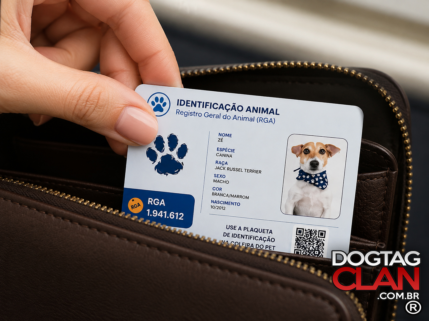 Carteirinha de Identidade Animal em PVC com QR Code – Impressão de RGA para Pet