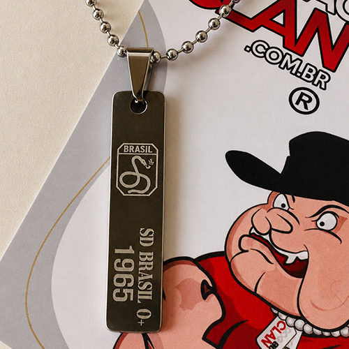 Colar Tático Personalizado em Aço Inox (Gravação Profunda)