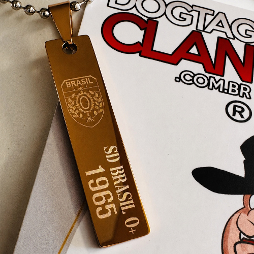 Colar Tático Personalizado em Aço Inox (Gravação Profunda)-1