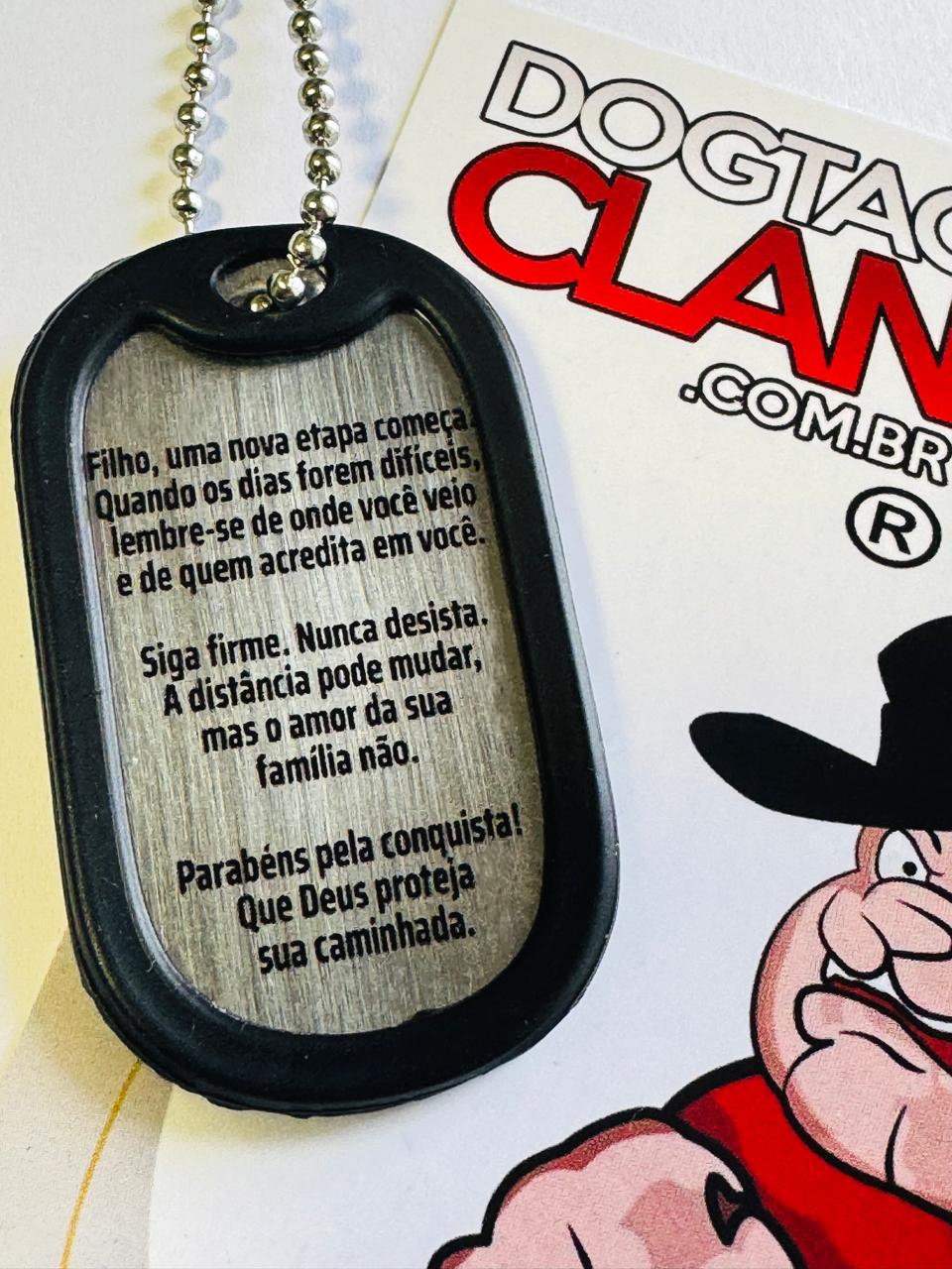 Dog Tag ESA Personalizada – Aprovação, Curso e Formatura-3