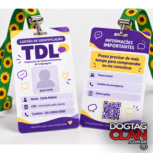 Crachá de Identificação TDL Personalizado – Foto, CID e QR Code-1