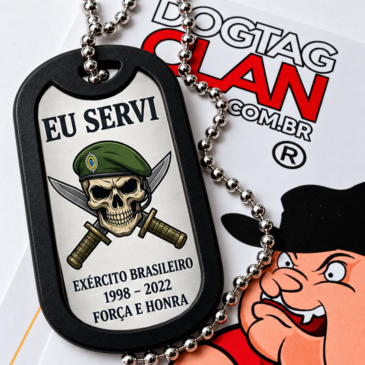 Dog Tag Eu Servi o Exército – Personalizada-3