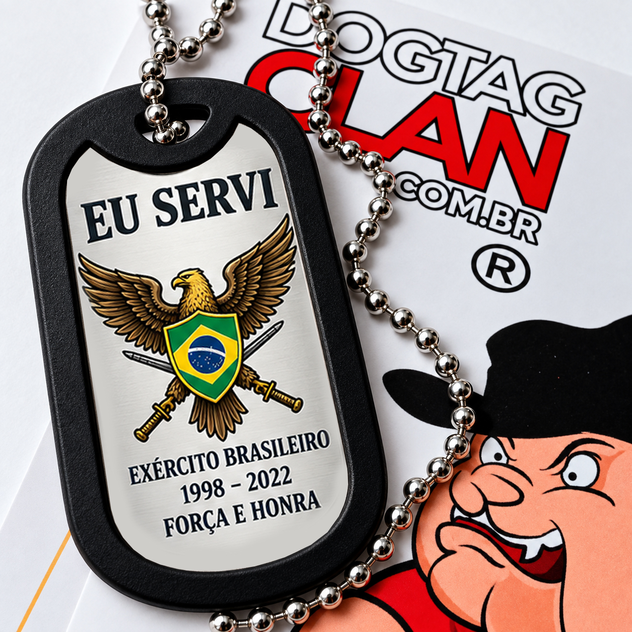 Dog Tag Eu Servi o Exército – Personalizada-2