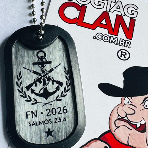 Dog Tag Fuzileiros Navais Personalizada em Aço Inox – FN