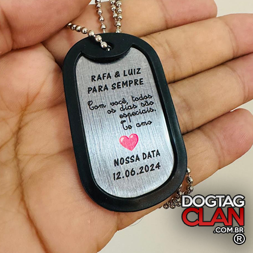 Dog Tag namorados para Quem Você Ama – Personalizada com Nome ou Foto-3